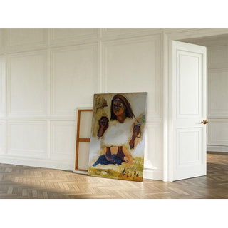 Études de têtes, pieds et mains - Ludwig Deutsch | Reproduction Tableau Décoration murale affiche copie