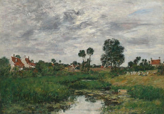 Eugne Boudin - La maison du fermier environs de Dunkerque (Case Conflict).webp