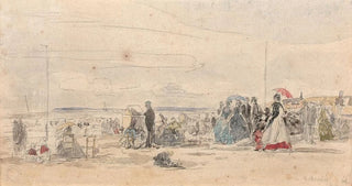 Eugne Boudin - Scne de plage Deauville.webp