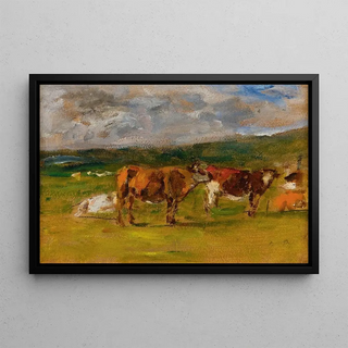 Eugne Boudin - Vaches Au Pturage tude.webp