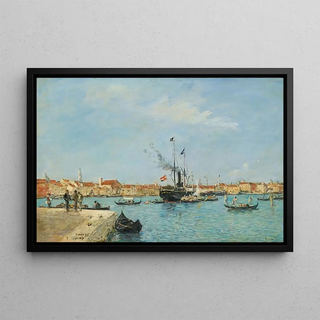 Eugne Boudin - Venise Le Grand Canal Vapeurs Et Gondoles.webp