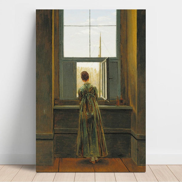 Maalauksen jäljennös Nainen ikkunassa - Caspar David Friedrich