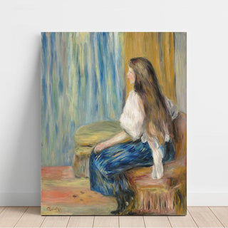 Femme aux Longs Cheveux - Pierre-Auguste Renoir | Reproduction Tableau Décoration murale affiche copie