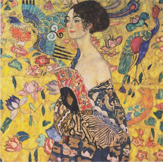 Femme avec éventail - Gustav Klimt