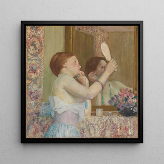 Frederick Carl Frieseke - Woman with a Mirror Femme qui se mire.webp