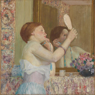 Frederick Carl Frieseke - Woman with a Mirror Femme qui se mire.webp