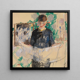 Femme en noir lisant un journal - Rik Wouters