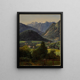 Ferdinand Georg Waldmller - The Dachstein seen from the Sophienplatz.webp