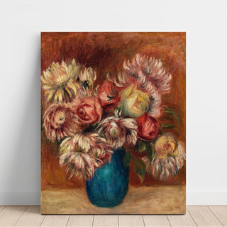 Fleurs dans un vase vert - Pierre-Auguste Renoir | Reproduction Tableau Décoration murale affiche copie