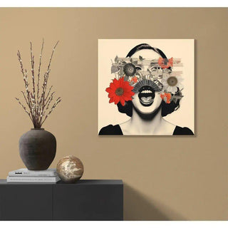 Floraison d'Émotions | Collage artistique | Reproduction Tableau Décoration murale affiche copie