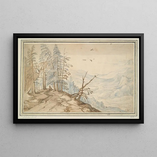 Follower of Jan Brueghel the Elder - View in a Valley from the Edge of a Mountain Road.webp