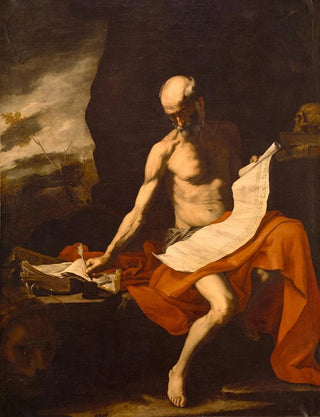 Follower of Jusepe de Ribera - Saint Jerome in the Wilderness.webp