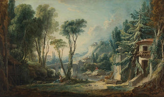 Franois Boucher - Hirtenlandschaft mit Fluss.webp