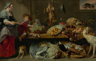 Frans Snyders - Kitchen Still Life with a Maid and Young Boy.webp