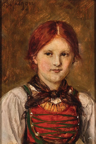 Franz von Defregger - A young girl in traditional costume.webp