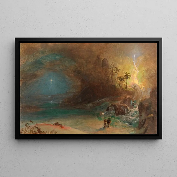 Tutkimus Thomas Cole'n ylistykseen - Frederic Edwin Church — kehystetty taideteos seinällä