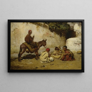 Frederick Arthur Bridgman - Arab Children Playing Cards.webp