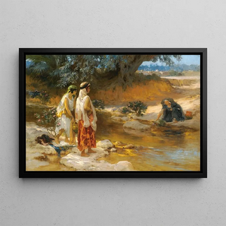 Frederick Arthur Bridgman - At The Waters Edge.webp