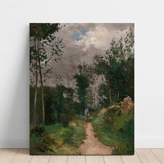 Garde-champêtre dans la forêt de Fontainebleau circa 1870 - Alfred Sisley | Reproduction Tableau Décoration murale affiche copie