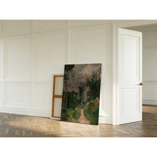 Garde-champêtre dans la forêt de Fontainebleau circa 1870 - Alfred Sisley | Reproduction Tableau Décoration murale affiche copie