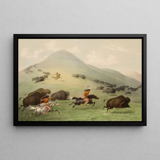 George Catlin - Buffalo Hunt Horseback.webp