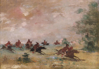 George Catlin - Comanche War Party Mounted On Wild Horses.webp