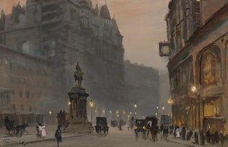 George Hyde Pownall - In KnightsbridgeGeorge Hyde Pownall 18761932 In Knightsbridge and Down Piccadilly by the Green Park.webp