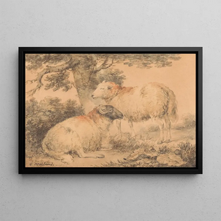 George Morland - A Ram and Ewe in a Landscape.webp