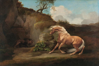 George Stubbs - Horse Frightened by a Lion.webp