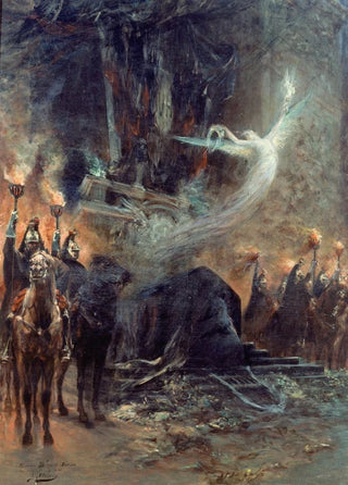 Georges Jules Victor Clairin - Funrailles de Victor Hugo la veille sous larc de triomphe.webp