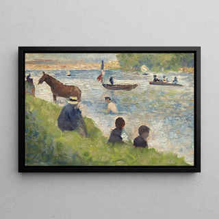 Georges Seurat - Horse and Boats Study for Bathers at Asnires.webp