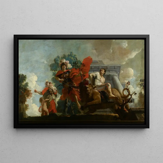 Gerard de Lairesse - Fortitudo breidelt de zotheid Allegorische voorstelling van de verzorging van leprozen en onnozelen.webp