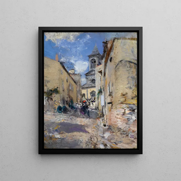 Église de campagne - Giovanni Boldini — kehystetty taideteos seinällä