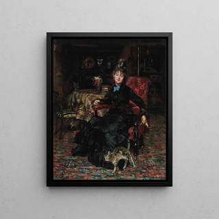 Giovanni Boldini - Signora seduta con gatto.webp