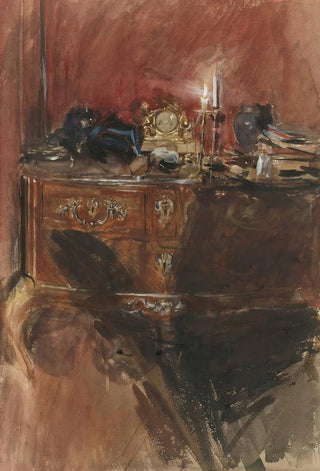 Giovanni Boldini - View Of An Interior With A Louis Xv Commode.webp