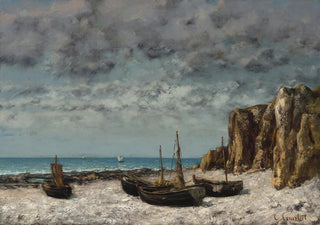 Gustave Courbet - Boats on a BeachEtretat.webp
