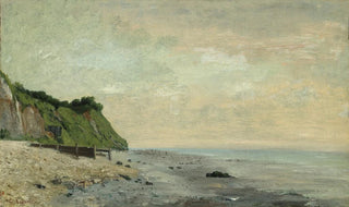 Gustave Courbet - Cliffs on the Sea Coast Small Beach Sunrise Falaise au bord de la mer vu Petite Plage soleil levant.webp