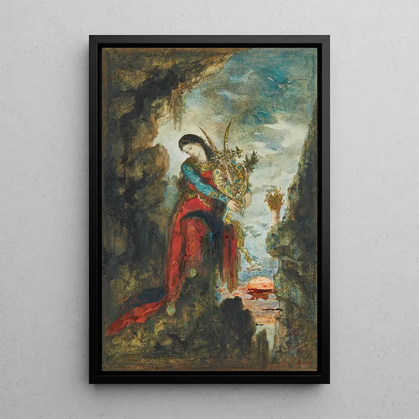 Sappho - Gustave Moreau — kehystetty taideteos seinällä