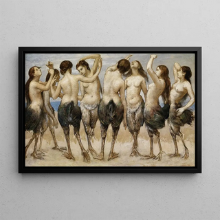 Hans Thoma - Eight dancing women in bird bodies.webp