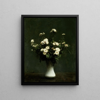 Henri FantinLatour - Vase of Chrysanthemums.webp