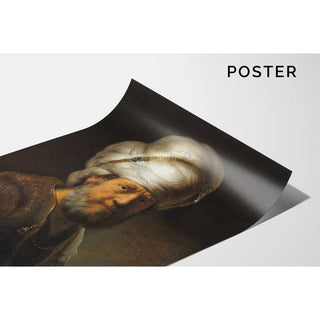 Homme en vêtements orientaux - Rembrandt van Rijn | Reproduction Tableau Décoration murale affiche copie