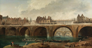 Hubert Robert - The demolition of the houses on the Notre Dame Bridge in Paris.webp