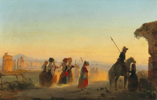 Ippolito Caffi - Rome the Via Appia at Dawn (Case Conflict).webp