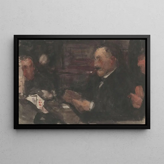 Isaac Israls - Kaartende heren in caf.webp