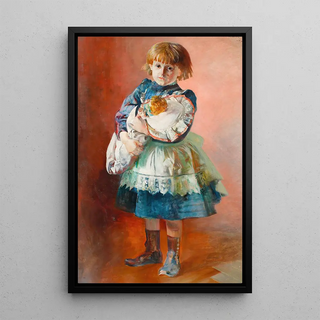 Jacek Malczewski - Portrait of Julia artists daughter with a doll.webp
