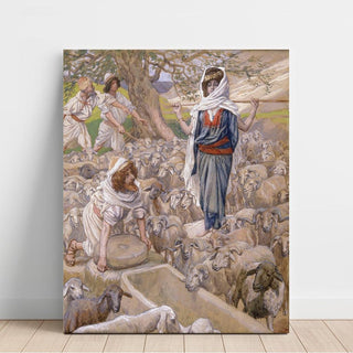 Jacob et Rachel au puits - James Tissot | Reproduction Tableau Décoration murale affiche copie