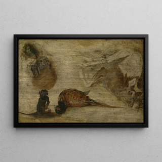 Jan Brueghel the Younger - Study of monkeys a deer and other animals.webp
