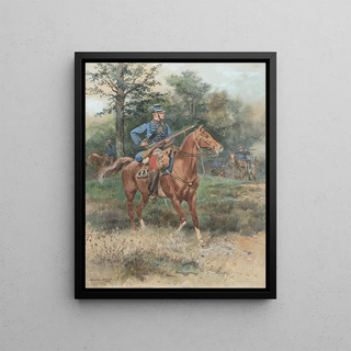 JeanBaptiste douard Detaille - Chasseur Cheval Soldier On Horseback.webp