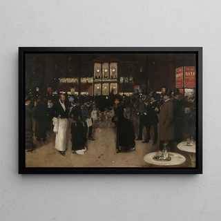 Jean Braud - Le boulevard Montmartre la nuit devant le thtre des Varits.webp