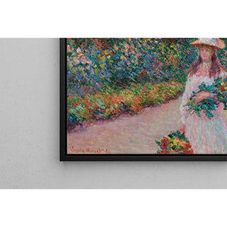 Jeune Fille dans le Jardin de Giverny - Claude Monet | Reproduction Tableau Décoration murale affiche copie